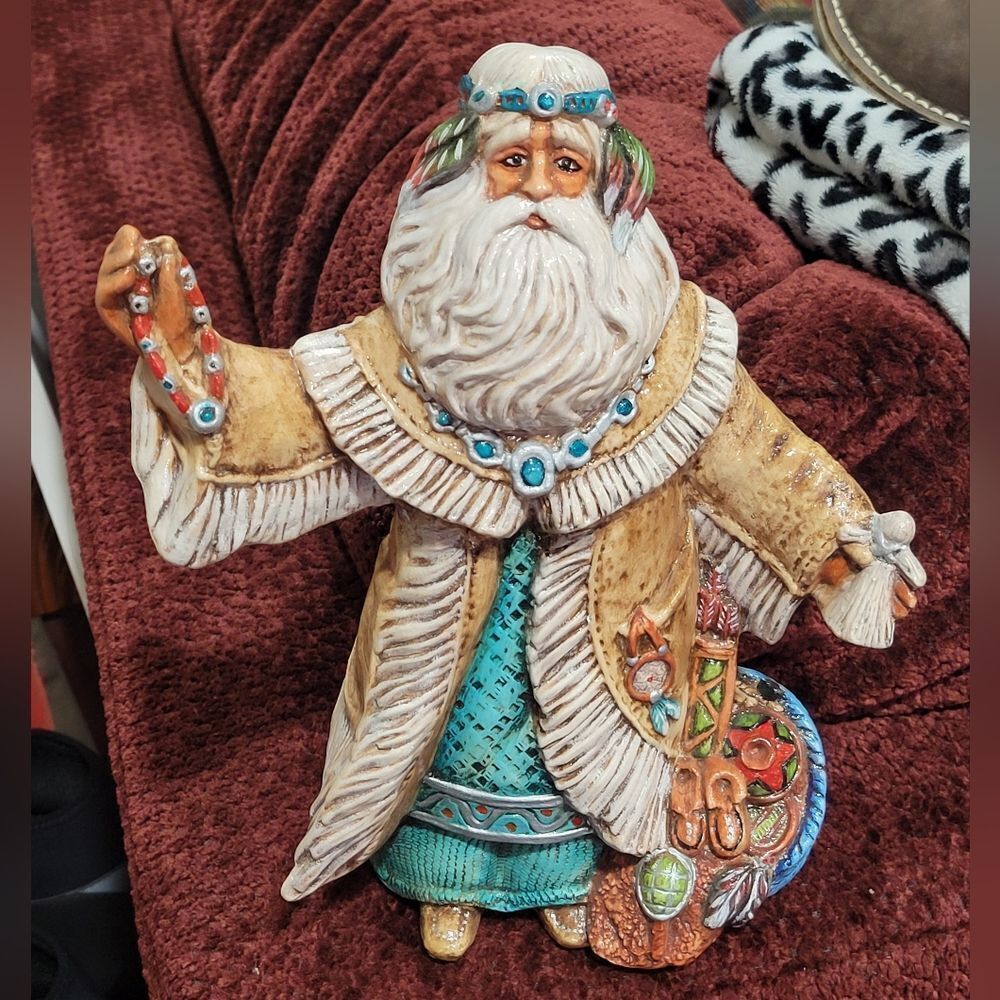 Southwest santa ceramic bisque